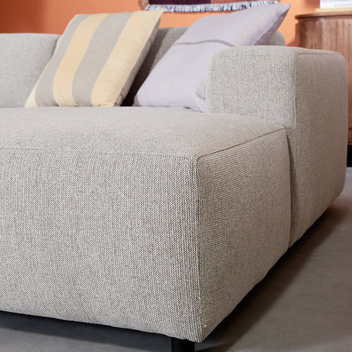 by fonQ Nova Hoekbank met Chaise Longue Rechts - Naturel Melange