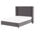 Beliani - LUBBON - Tweepersoonsbed - Grijs - 160 x 200 cm - Fluweel