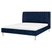 Beliani - MARVILLE - Tweepersoonsbed - Blauw - 160 x 200 cm - Fluweel