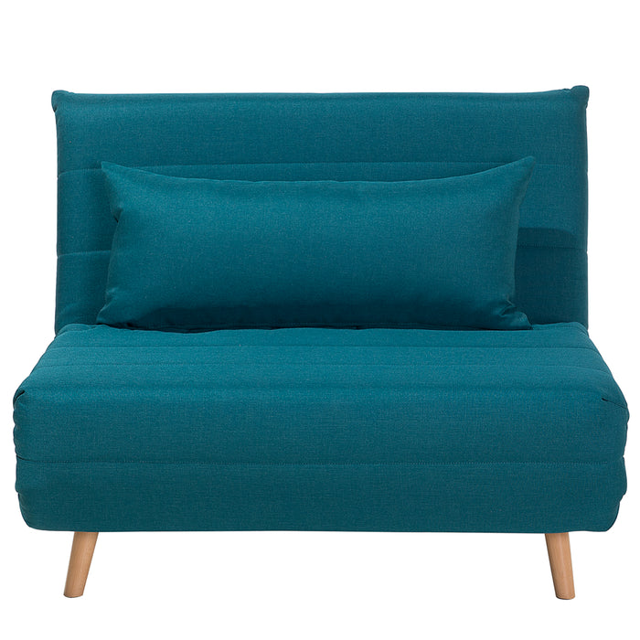 Beliani - SETTEN - Slaapbank 1-zit - Zeeblauw - Polyester