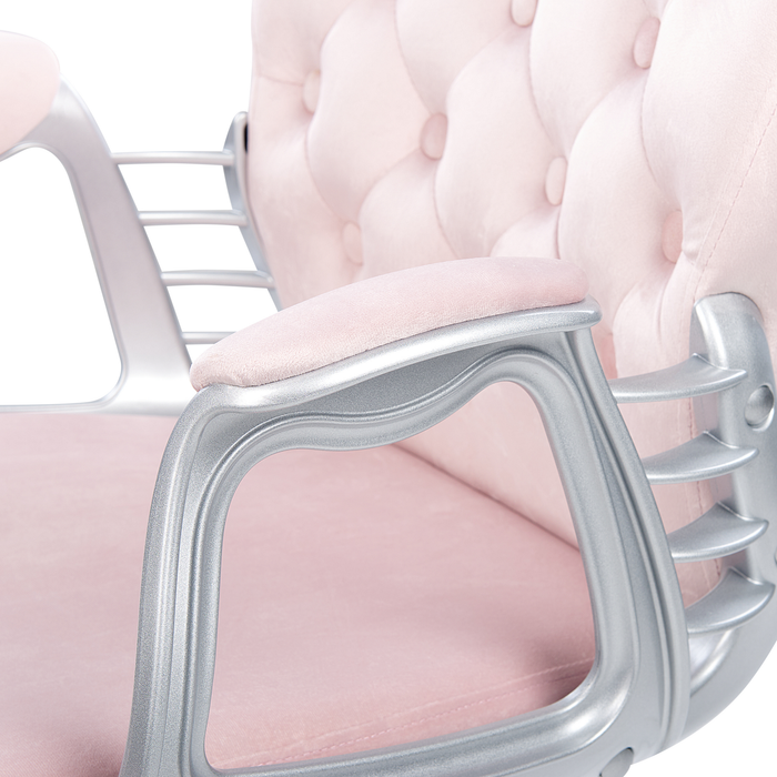 Beliani - PRINCESS - Bureaustoel - Roze - Fluweel