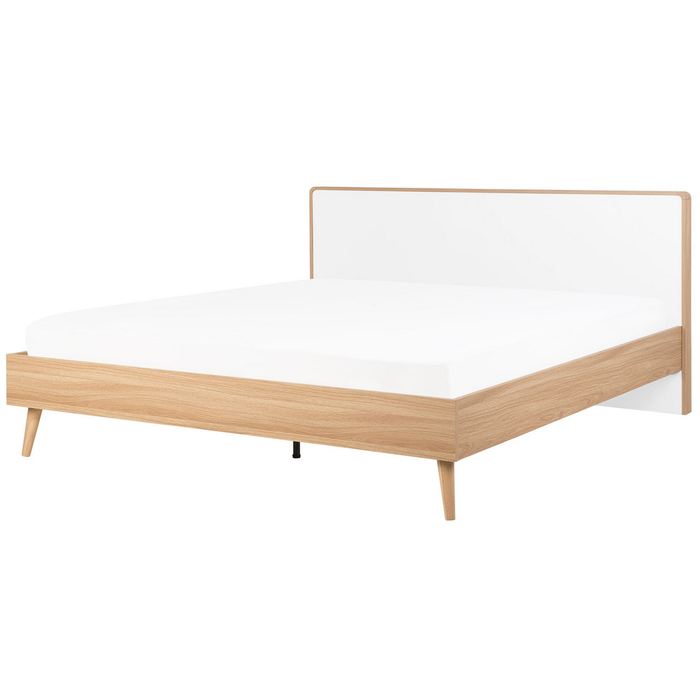 Beliani - SERRIS - Bed - Lichtbruin|Wit - 180 x 200 cm - MDF