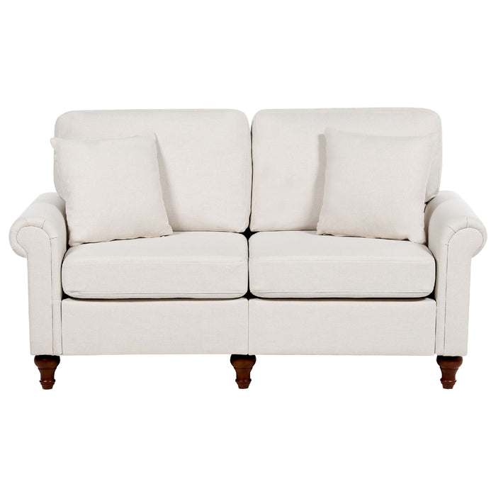 Beliani - GINNERUP - Tweezitsbank - Lichtbeige - Polyester