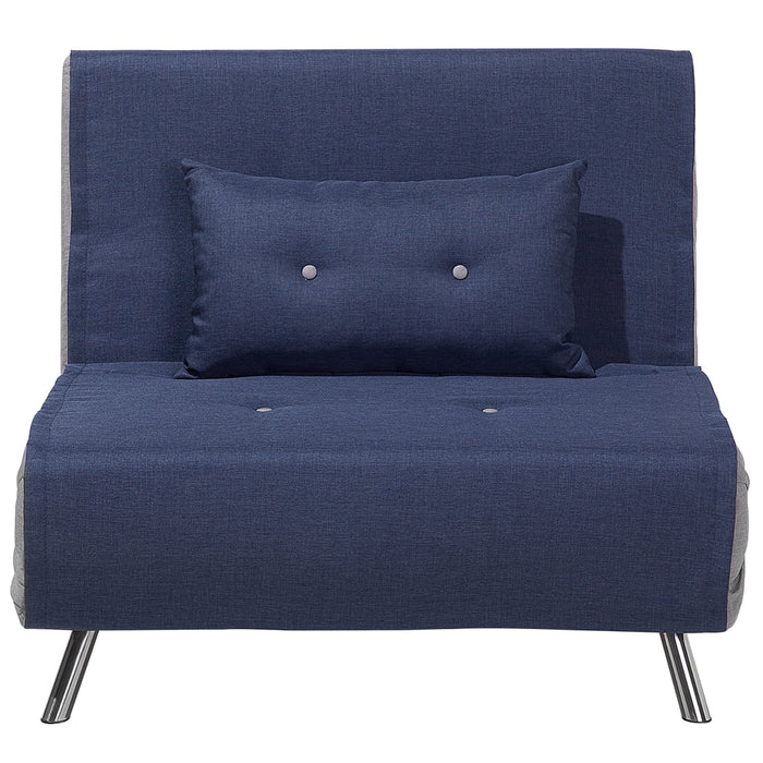 Beliani - FARRIS - Slaapbank 1-zit - Donkerblauw - Polyester