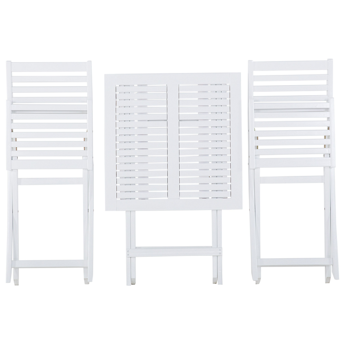 Beliani - FIJI - Bistroset voor 2 - Wit |Mintgroen - Acaciahout