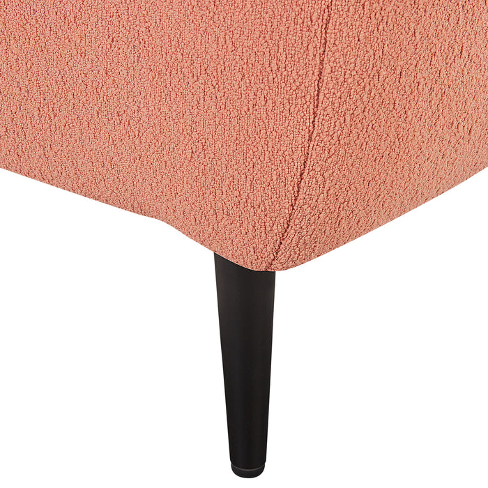 Beliani - CHEVANNES - Chaise longue - Perzik - Linkszijdig - Polyester