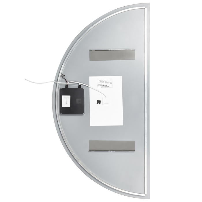 Beliani - LOUE - Wandspiegel met LED - Zilver - 60 x 100 cm - Glas