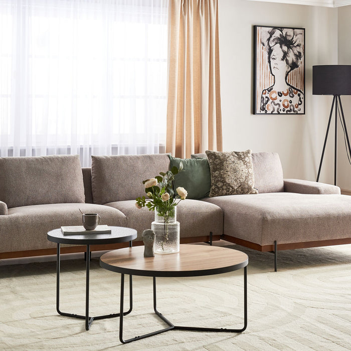 Beliani - MARIFERD - Hoekbank - Lichtbruin - Linkszijdig - Polyester