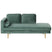 Beliani - MIRAMAS - Chaise longue - Mintgroen - Linkerzijde - Fluweel