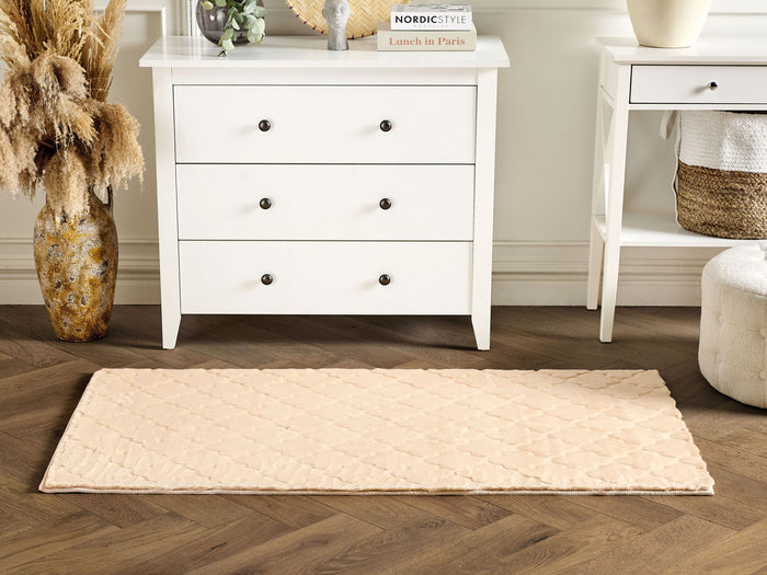 Beliani - GHARO - Shaggy vloerkleed - Beige - 80 x 150 cm - Polyester