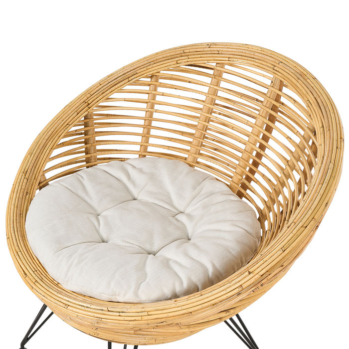 Beliani - MARATEA - Loungeset 4-zits - Lichtbeige - Rotan