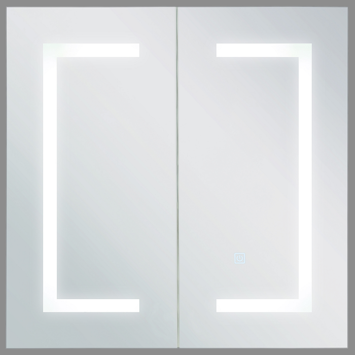 Beliani - MAZARREDO - Badkamermeubel LED - Zwart - Multiplex