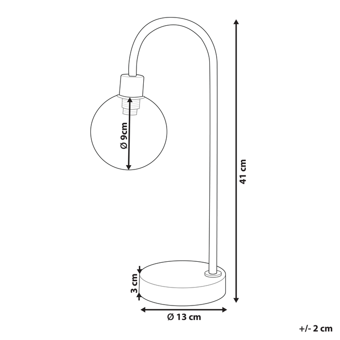 Beliani - RAMIS - Tafellamp - Zilver - Staal