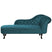 Beliani - NIMES - Chaise longue - Blauwgroen - Rechterzijde - Fluweel