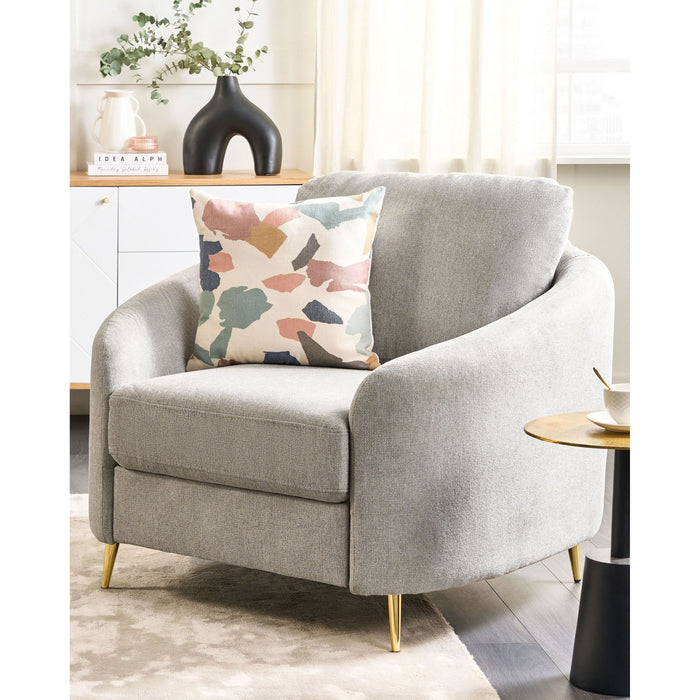 Beliani - TROSA - Fauteuil - Lichtgrijs - Polyester