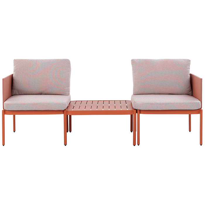 Beliani - TERRACINA - Loungeset voor 2 - Oranje - Aluminium