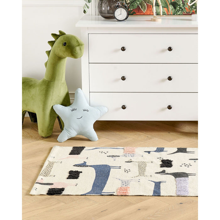 Beliani - TEMIAJ - Vloerkleed - Multicolor - Katoen