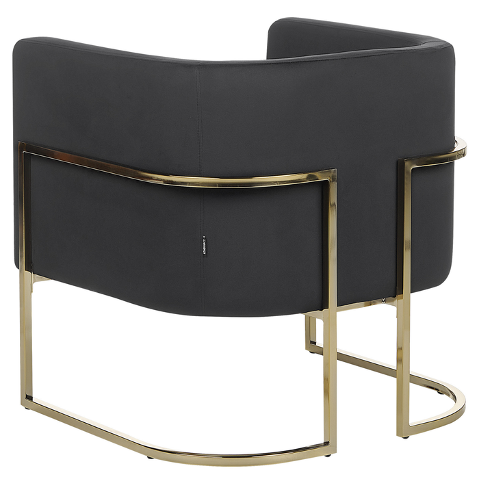 Beliani - SIRKKA - Fauteuil - Zwart - Fluweel