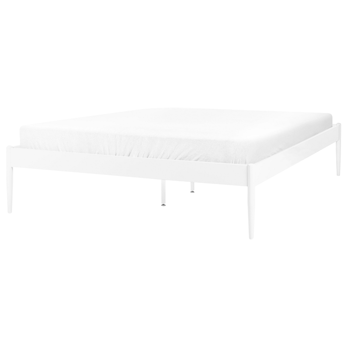 Beliani - VAURS - Tweepersoonsbed - Wit - 140 x 200 cm - Staal