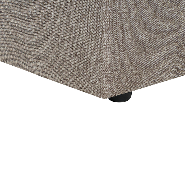 Beliani - ALLA - Driezitsbank - Taupe - Polyester