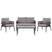 Beliani - SCIACCA - Loungeset voor 4 - Grijs - Aluminium