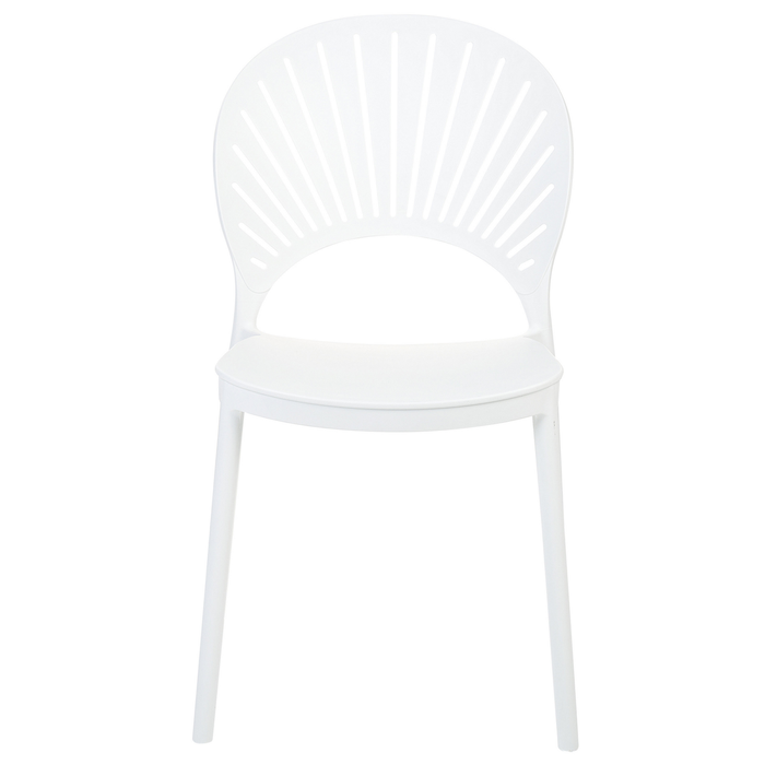 Beliani - OSTIA - Tuinstoel set van 4 - Wit - Polypropyleen