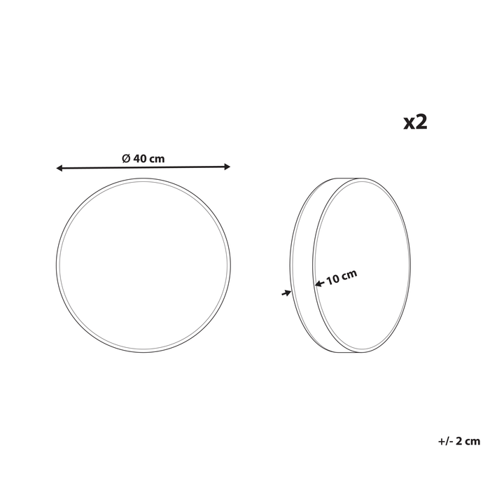 Beliani - MOLTEDO - Tuinkussen set van 2 - Wit - 40 cm - Polyester