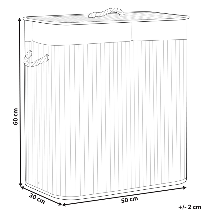 Beliani - KANDY - Mand - Donkerbruin - Bamboehout