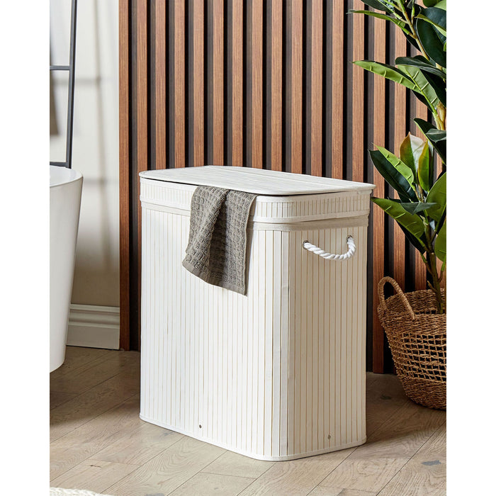 Beliani - KALTHOTA - Mand - Wit - Bamboehout