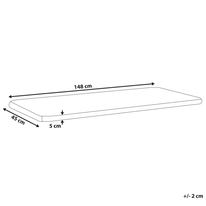 Beliani - SOVANA - Tuinkussen - Rood - 45 x 110 cm - Polyester