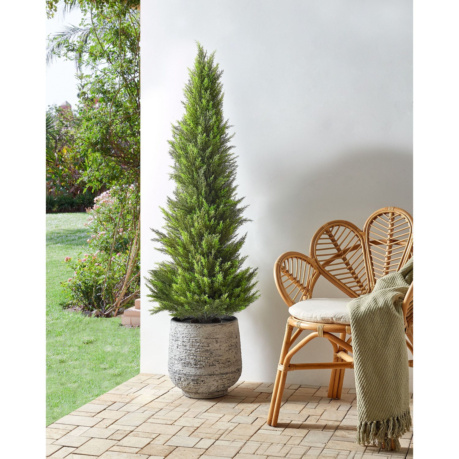 Beliani - CEDAR TREE - Kunstplant - Groen - 153 cm - Synthetisch