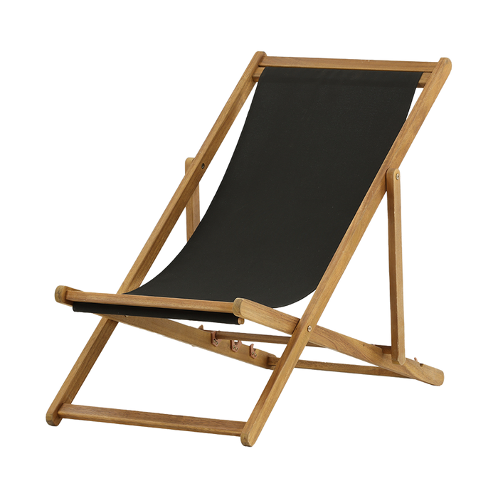 Nest outdoor Bern inklapbare houten tuinstoel zwart