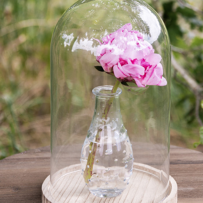 Clayre & Eef Vaas  Ø 7x14 cm Glas Glazen Vaas