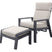 Garden Impressions Max loungestoel + voetenbank - Carbon black|Sand