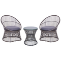 Beliani - MESYNA - Bistro set - Beige - PE rotan