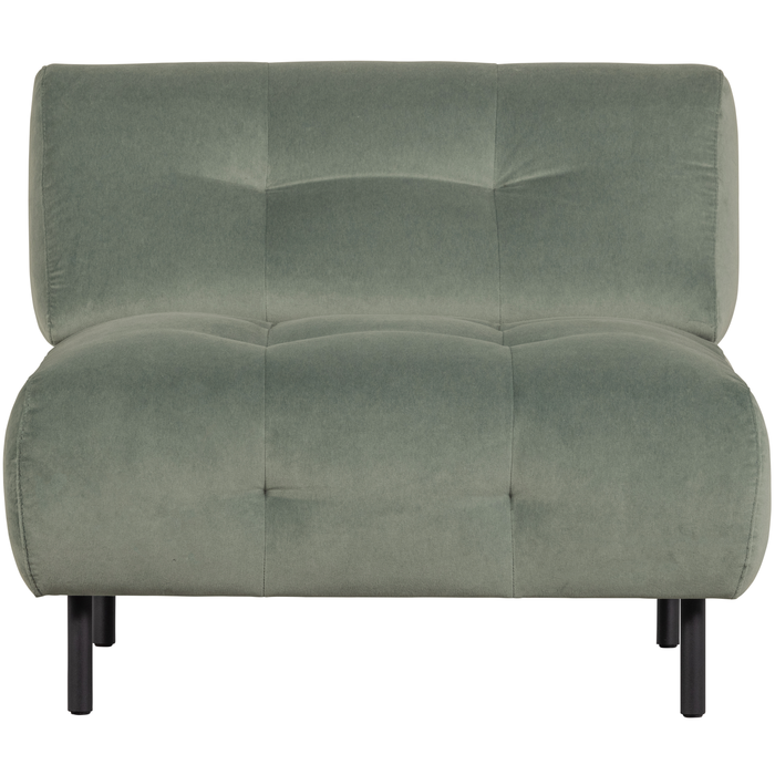 WOOOD Lloyd Fauteuil - Velvet - Waterplant - 75x90x90