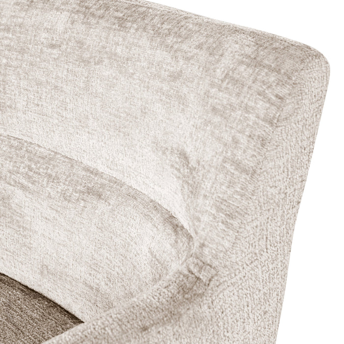 WOOOD Kam Eetkamerstoelen - Polyester - Off White - Set van 2