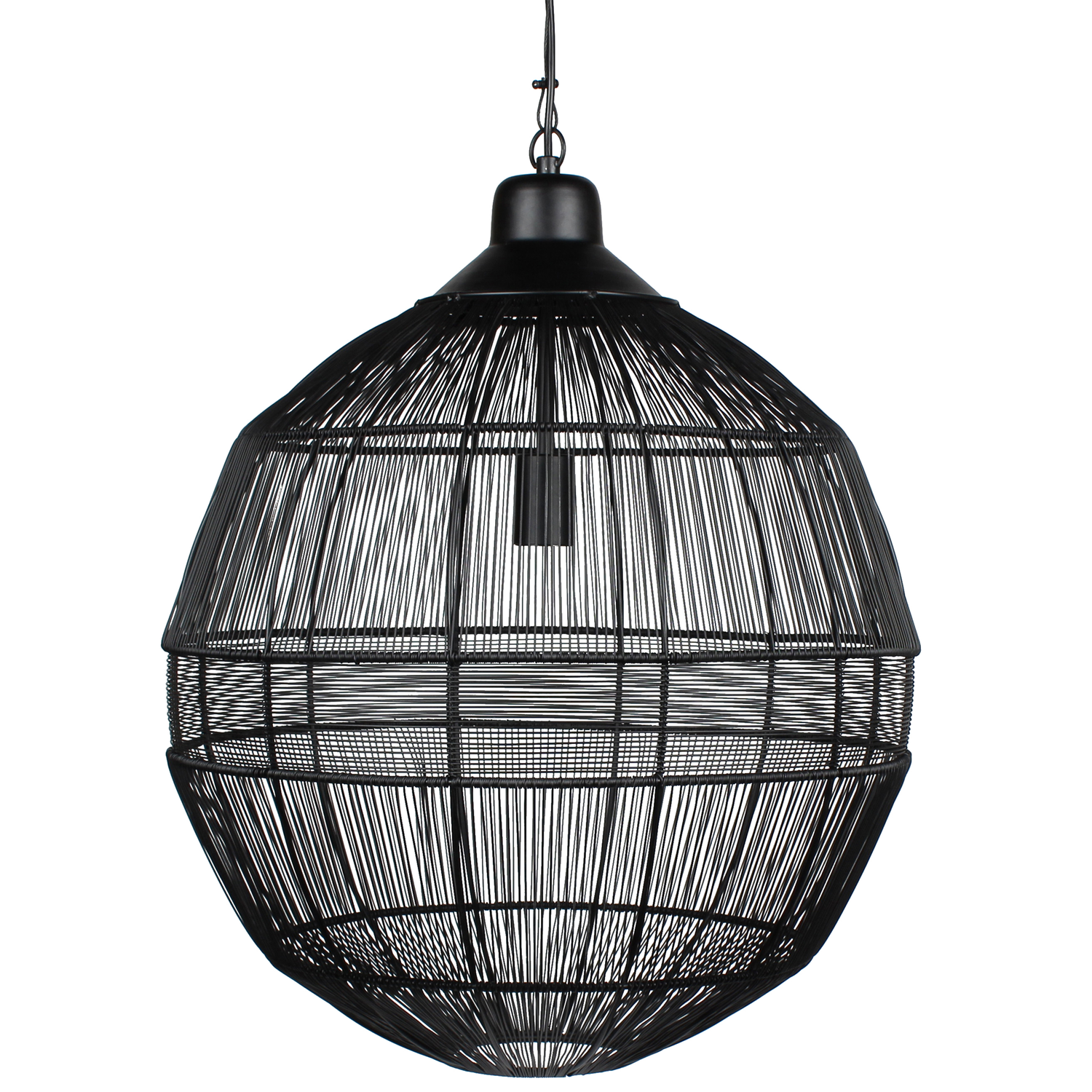WOOOD Enes Hanglamp - Metaal - Zwart - 33x14x14