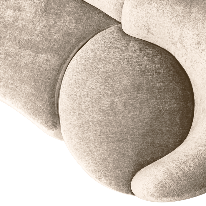 WOOOD Combi-Popular Bank - Chenille - Naturel - 72x370x97