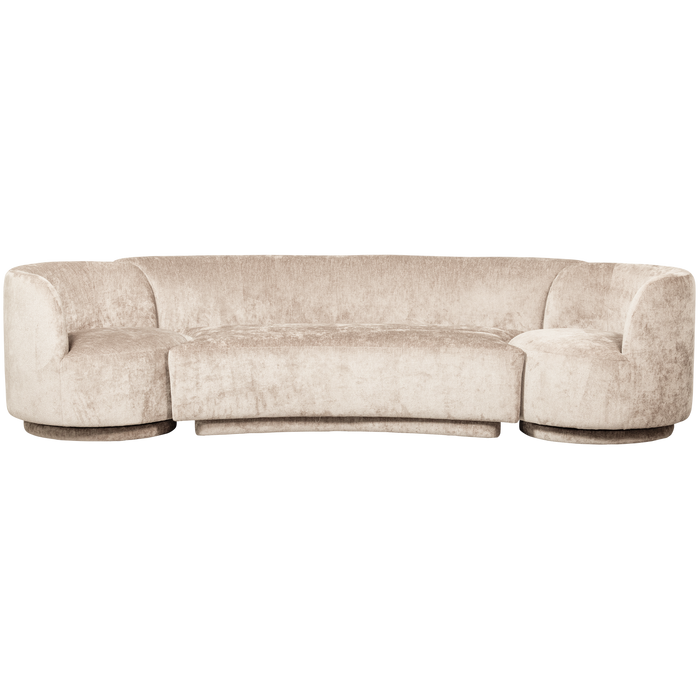 WOOOD Combi-Popular Bank - Chenille - Naturel - 72x370x97