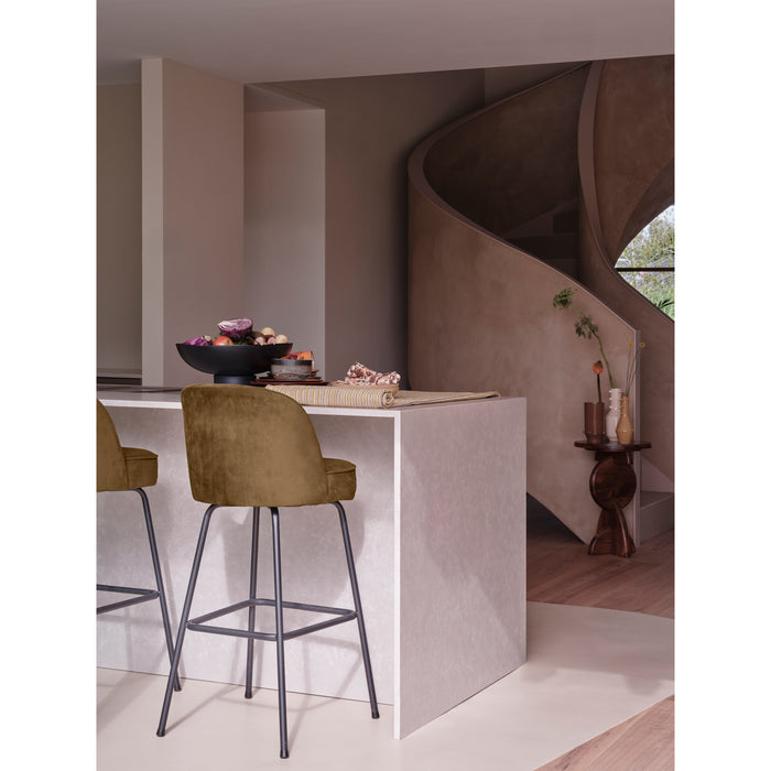 WOOOD Vogue Barkruk H 103 cm - Polyester - Honey Yellow