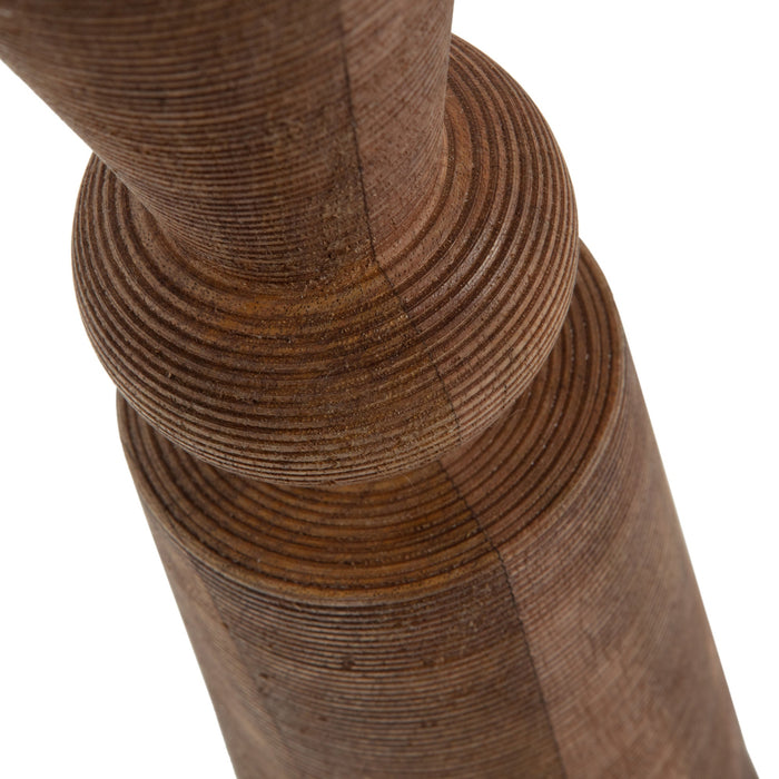 WOOOD Pyro Kandelaar - Mango Hout - Naturel -Set van 2