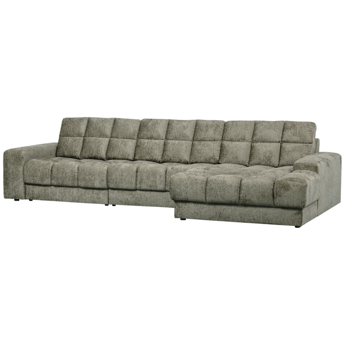 WOOOD Second Date Chaise Longue Rechts - Structure Velvet - Frost