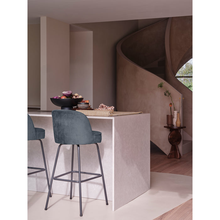 WOOOD Vogue Barkruk H 103 cm - Polyester - Teal