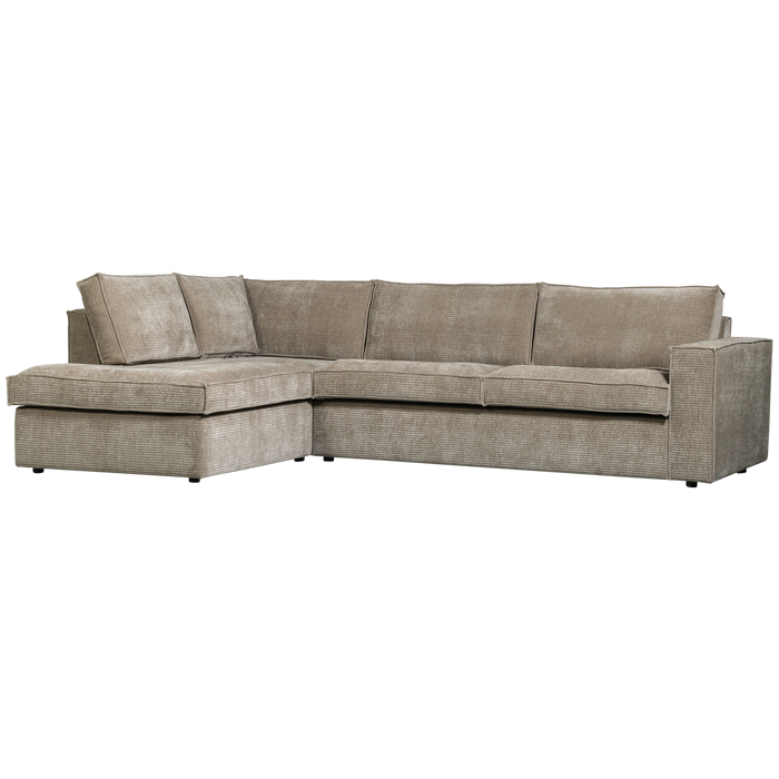 WOOOD Hajo Hoekbank Links - Rib - Clay - 84x283x197