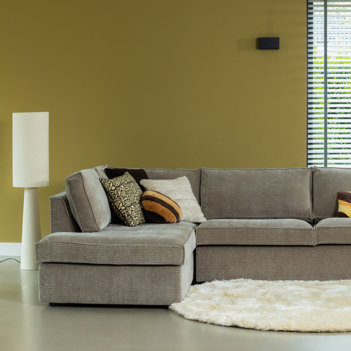 WOOOD Hajo Hoekbank Links - Rib - Clay - 84x283x197