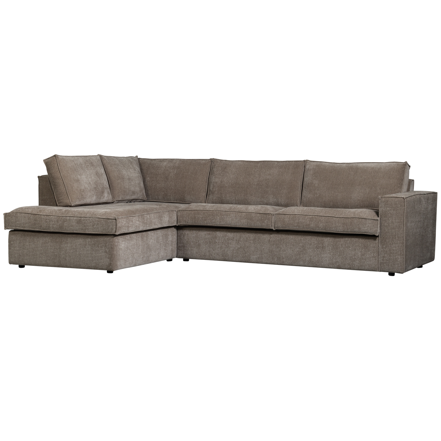 WOOOD Hajo Hoekbank Links - Rib - Taupe - 84x283x197