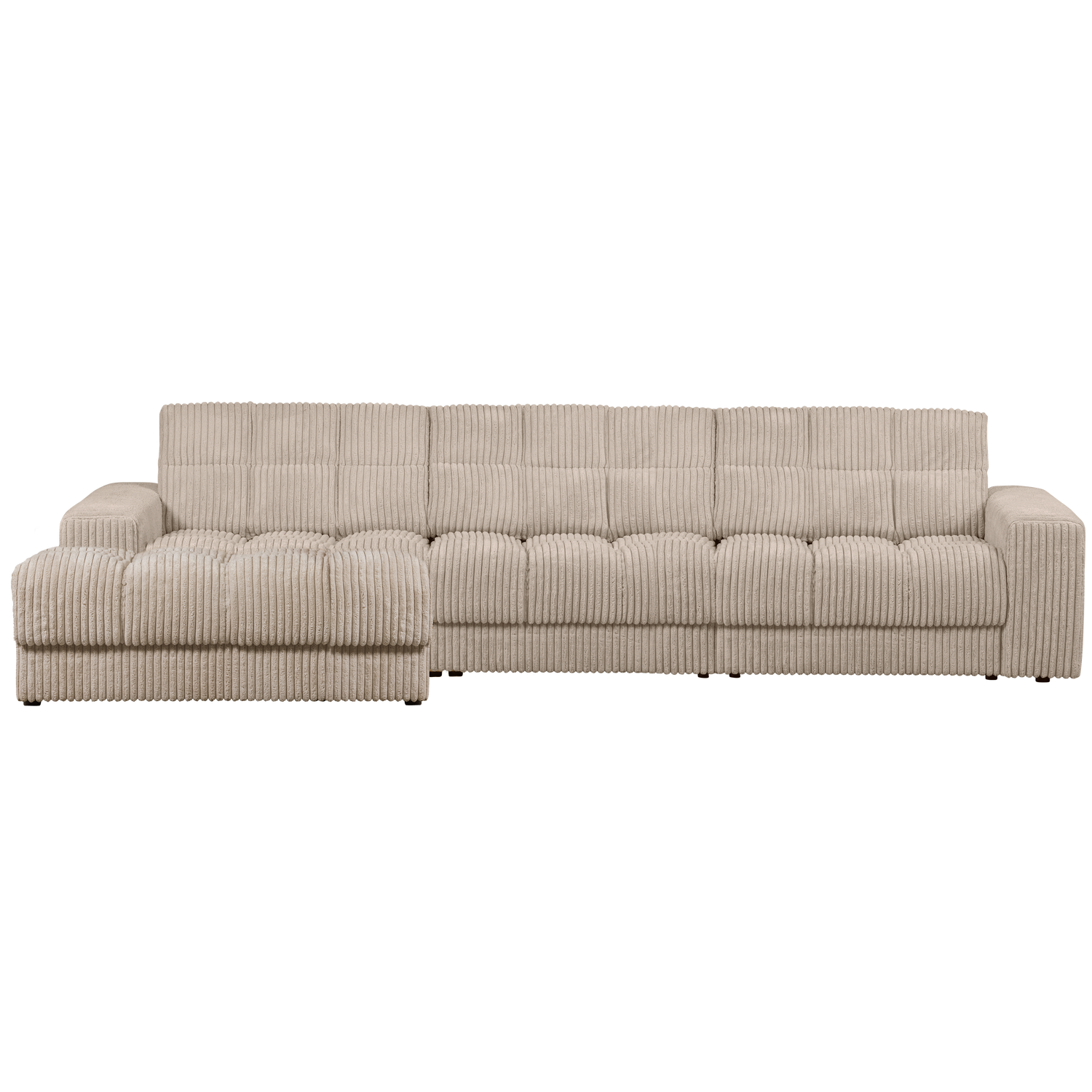 WOOOD Second Date Chaise Longue Links - Grove Ribstof - Travertin