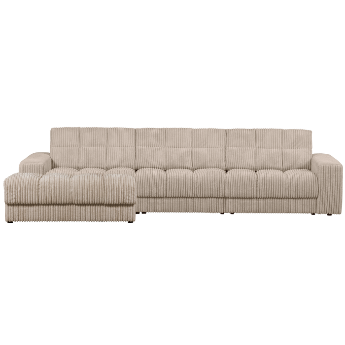 WOOOD Second Date Chaise Longue Links - Grove Ribstof - Travertin