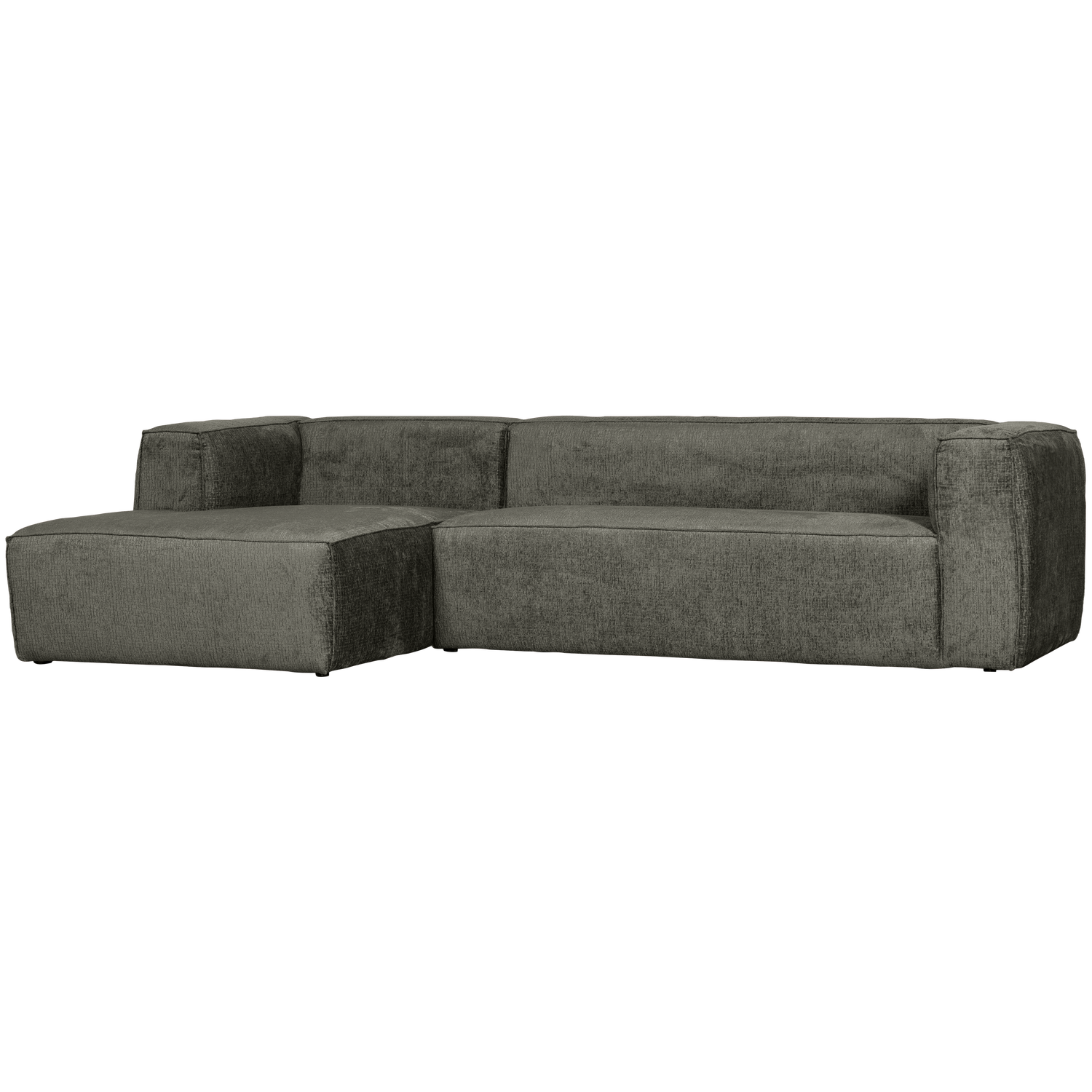 WOOOD Bean Hoekbank Links - Structure Velvet - Waterplant